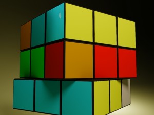 cube rubik animated 3D Model