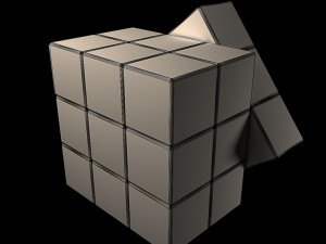 cube rubik animated 3D Model