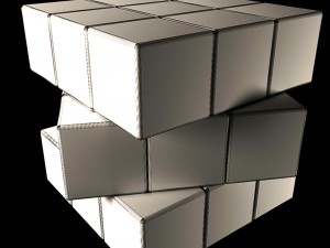 cube rubik animated 3D Model