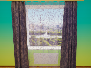 curtains cornice heating panel 3D 모델
