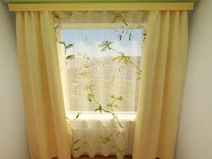 curtains cornice heating panel 3D Model