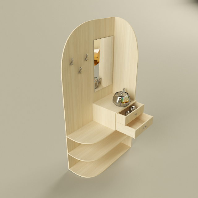 corner cabinet in the hallway 3D-Modell .c4d .max .obj .3ds .fbx .stl .blend 