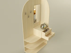 arm&aacute;rio de canto no corredor Modelo 3D