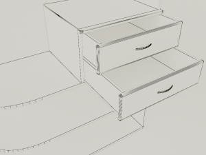 corner cabinet in the hallway 3D-Modell