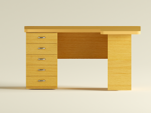 computer corner table 3D 模型