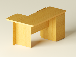 computer corner table 3D 模型