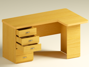 computer corner table 3D 모델