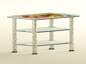 glass coffee table 3D मॉडल