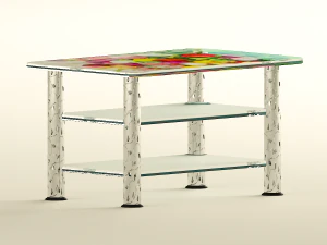 Couchtisch aus Glas 3D Modell