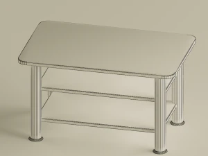 Couchtisch aus Glas 3D Modell