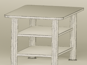 glass coffee table 3D मॉडल