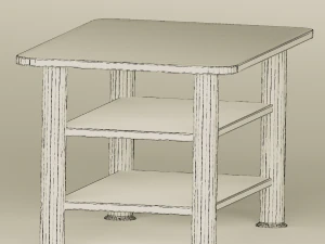 Couchtisch aus Glas 3D Modell