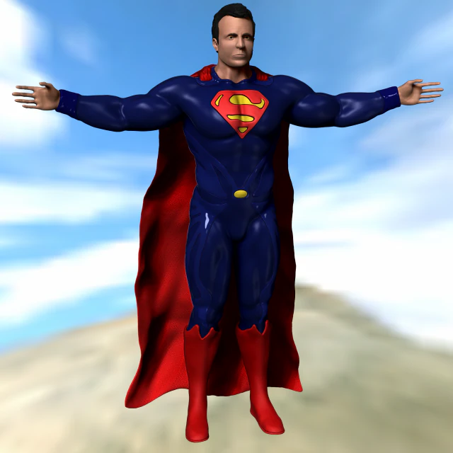 superman 3D Model .c4d .max .obj .3ds .fbx .stl .blend 