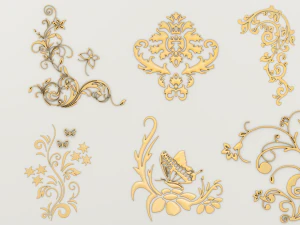 ornamen set-1 Model 3D