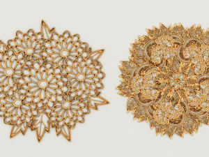 pacote de enfeites-2 18 elementos Modelo 3D