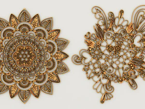 pacote de enfeites-2 18 elementos Modelo 3D