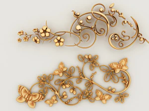 pacote de enfeites-2 18 elementos Modelo 3D