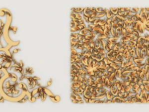 pacote de enfeites-2 18 elementos Modelo 3D