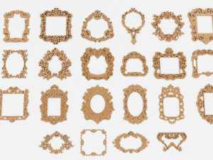 frames for mirrors and paintings 22 pieces set-2 3D 모델