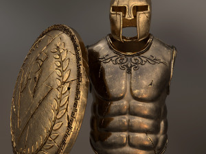 set of armor greek warrior Modelo 3D