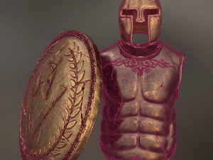 set of armor greek warrior 3D Модель