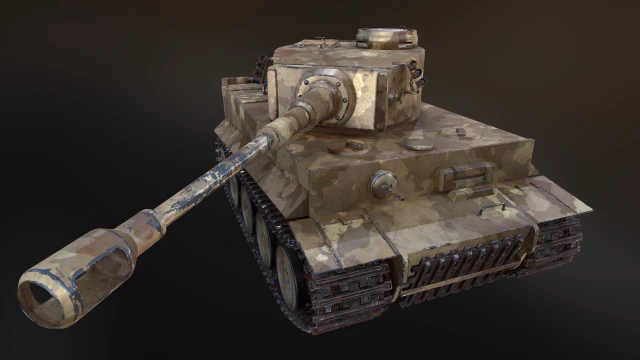 tank tiger 1 3D Model .c4d .max .obj .3ds .fbx .stl .blend