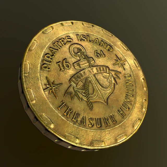 low poly coins 3 kinds 3D Model .c4d .max .obj .3ds .fbx .stl .blend 