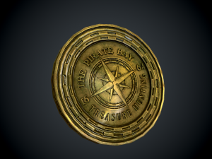 low poly coins 3 kinds 3D Model