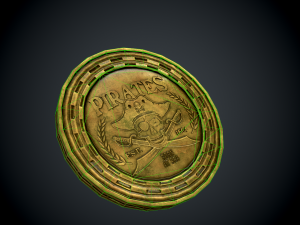 low poly coins 3 kinds 3D Model