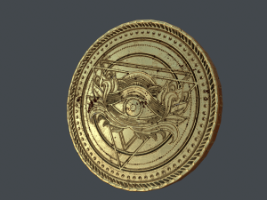low poly coins 3 kinds 3D Model