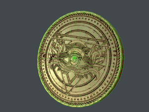 low poly coins 3 kinds 3D Model