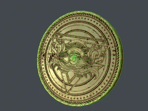 low poly coins 3 kinds 3D Model