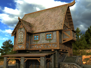 village house 3D Modell