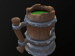 stylizowany kubek Model 3D