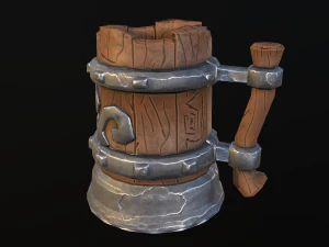 stylizowany kubek Model 3D