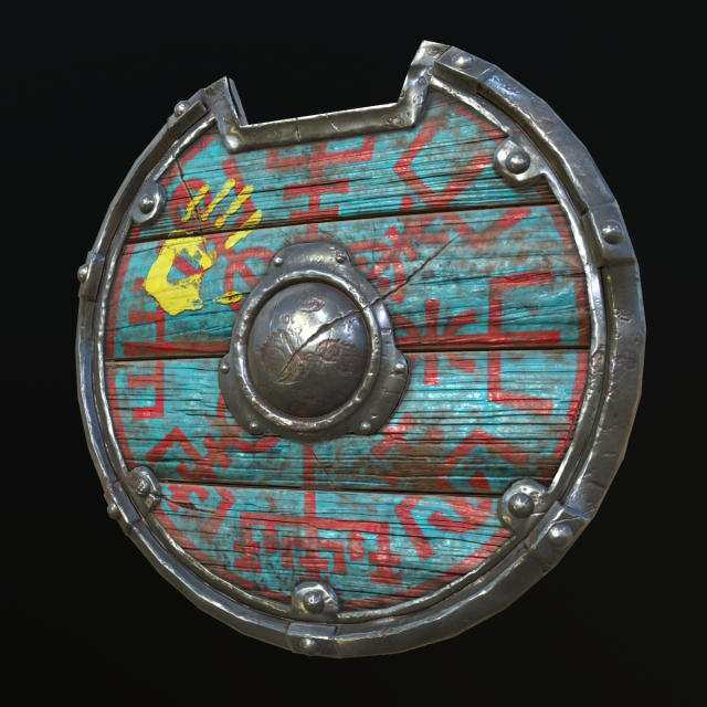 viking shield 4 texture set 3D 모델 .c4d .max .obj .3ds .fbx .stl .blend 