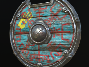viking shield 4 texture set 3D Model