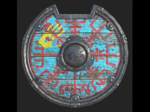 viking shield 4 texture set 3D 모델