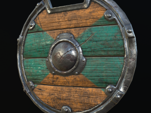 viking shield 4 texture set 3D 모델