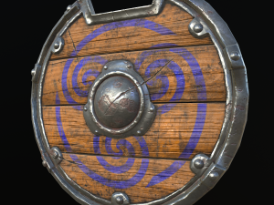 viking shield 4 texture set 3D 모델