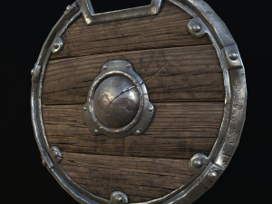 viking shield 4 texture set 3D 모델