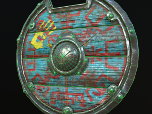 viking shield 4 texture set 3D 모델