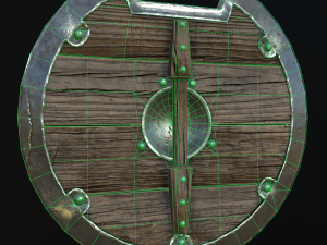 viking shield 4 texture set 3D 모델