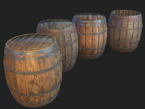 barrel 4 texture sets 3D 모델