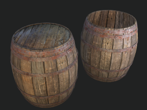 barrel 4 texture sets 3D Model
