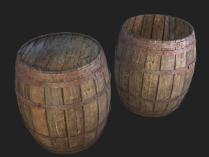 barrel 4 texture sets 3D Model