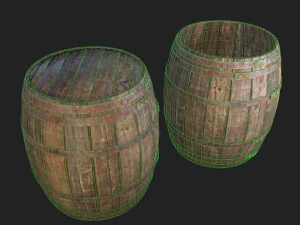 barrel 4 texture sets 3D Model