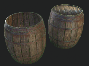 barrel 4 texture sets 3D Model