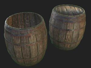 barrel 4 texture sets 3D Model