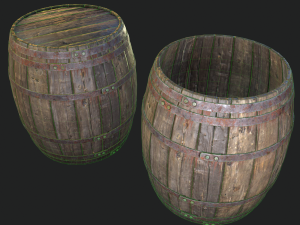 barrel 4 texture sets 3D Model